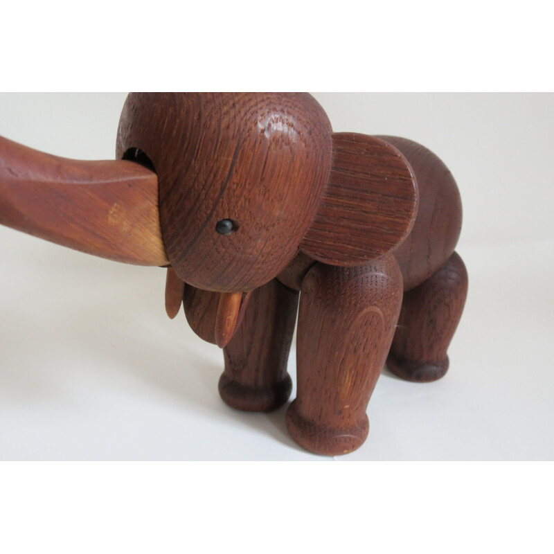 Vintage elephant in oak by Kay Bojesen