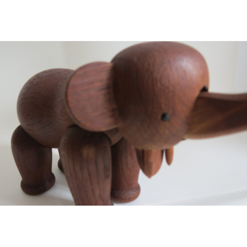 Vintage elephant in oak by Kay Bojesen