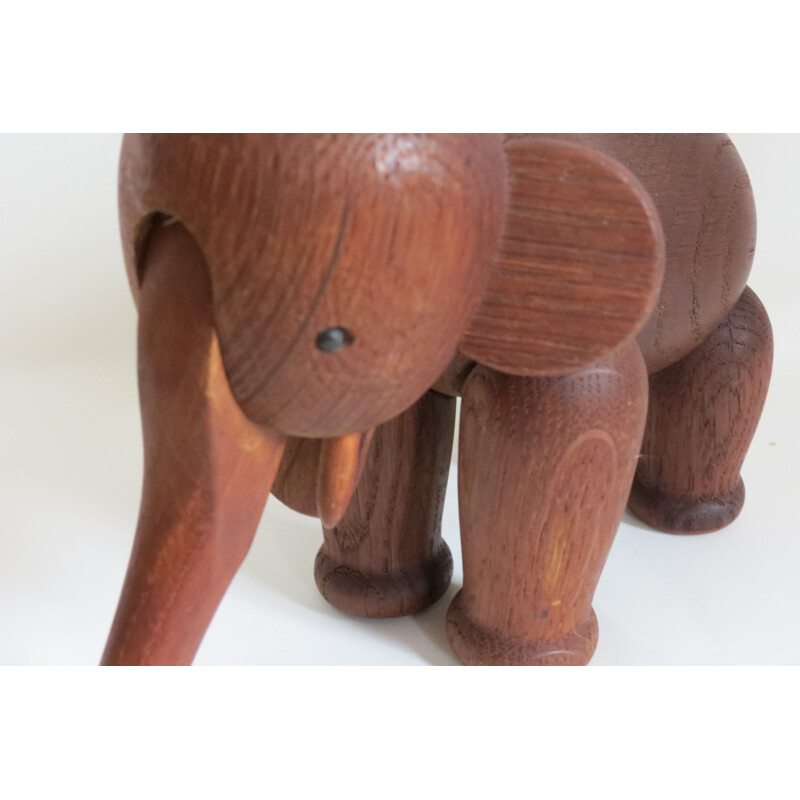 Vintage elephant in oak by Kay Bojesen