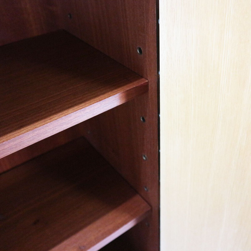 Vintage chest of drawers in walnut and oak