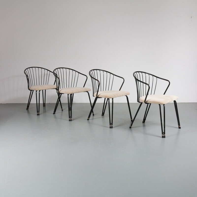 Suite de 4 chaises vintage hollandais