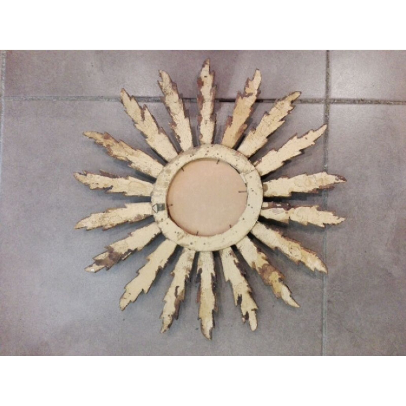 Sun Mirror wooden carved - 1950s