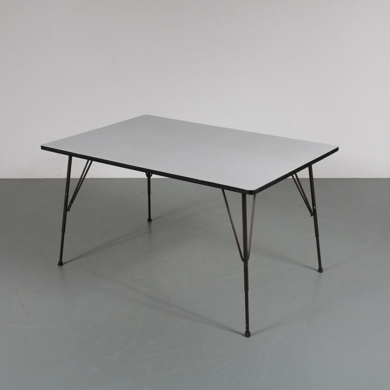 Vintage industrial dining table by Rudolf WOLF