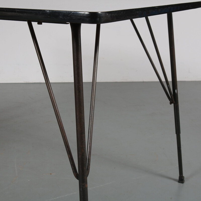 Vintage industrial dining table by Rudolf WOLF