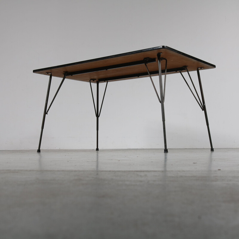 Vintage industrial dining table by Rudolf WOLF