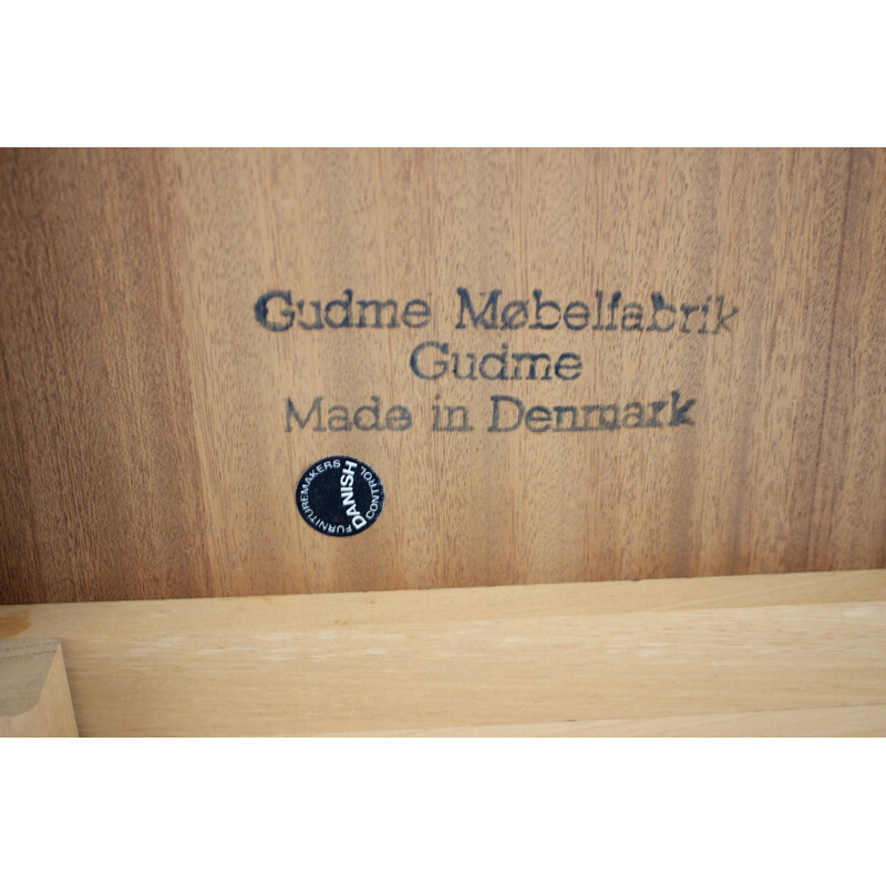 Table vintage danoise extensible en teck par Gudme Mobelfabrik
