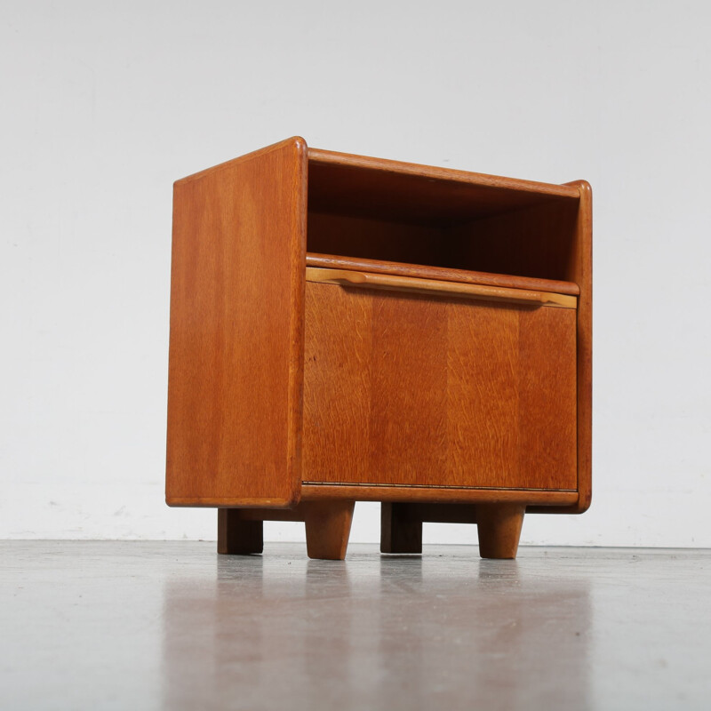 Vintage night stand in oak by Cees Braakman