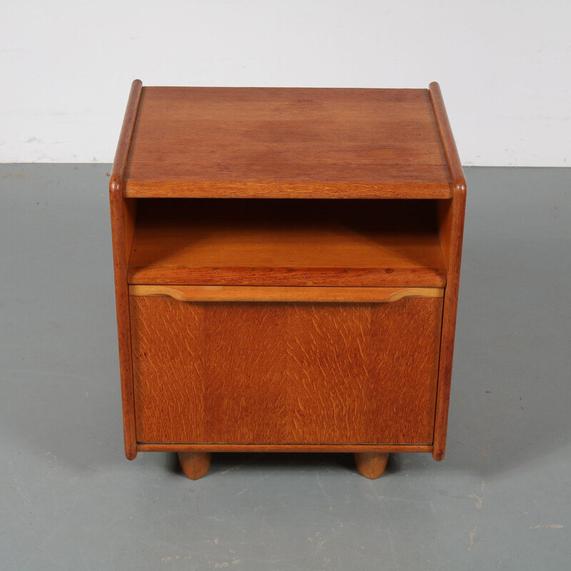 Vintage night stand in oak by Cees Braakman