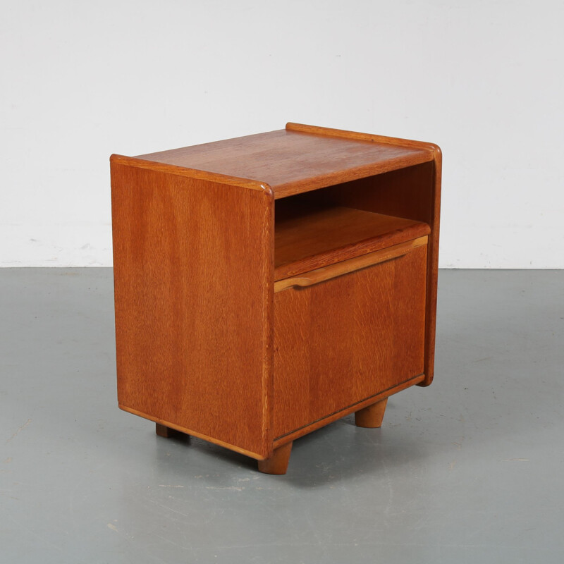 Vintage night stand in oak by Cees Braakman