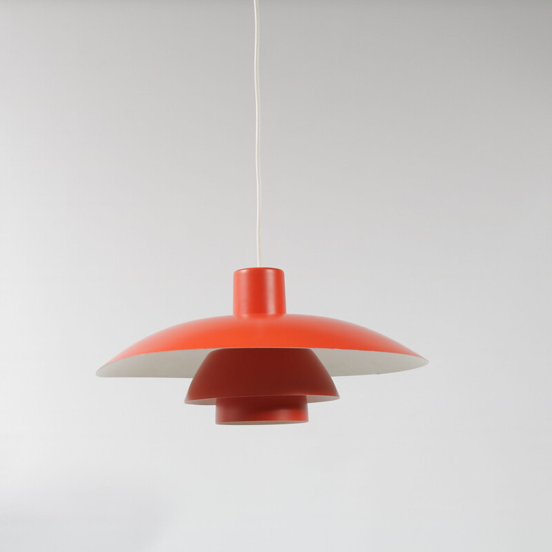 Vintage orange pendant lamp "PH43" by Poul Henningsen