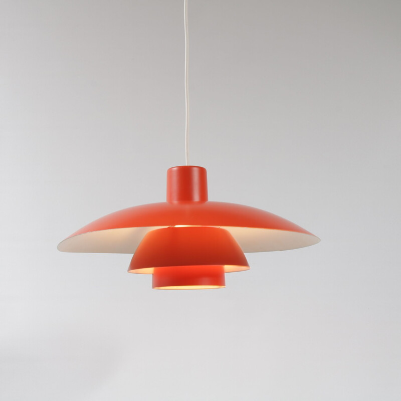 Vintage orange pendant lamp "PH43" by Poul Henningsen