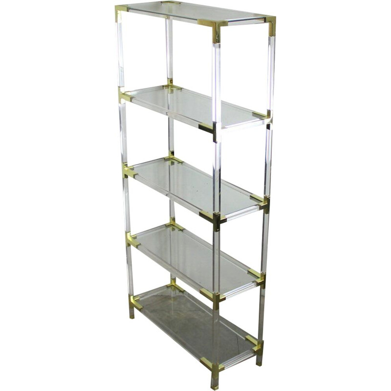 Vintage Spanish golden metal shelf