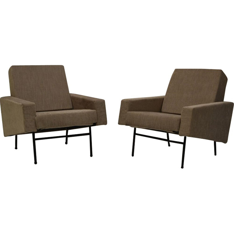 Set of 2 vintage armchairs by Pierre Guariche for Airborne