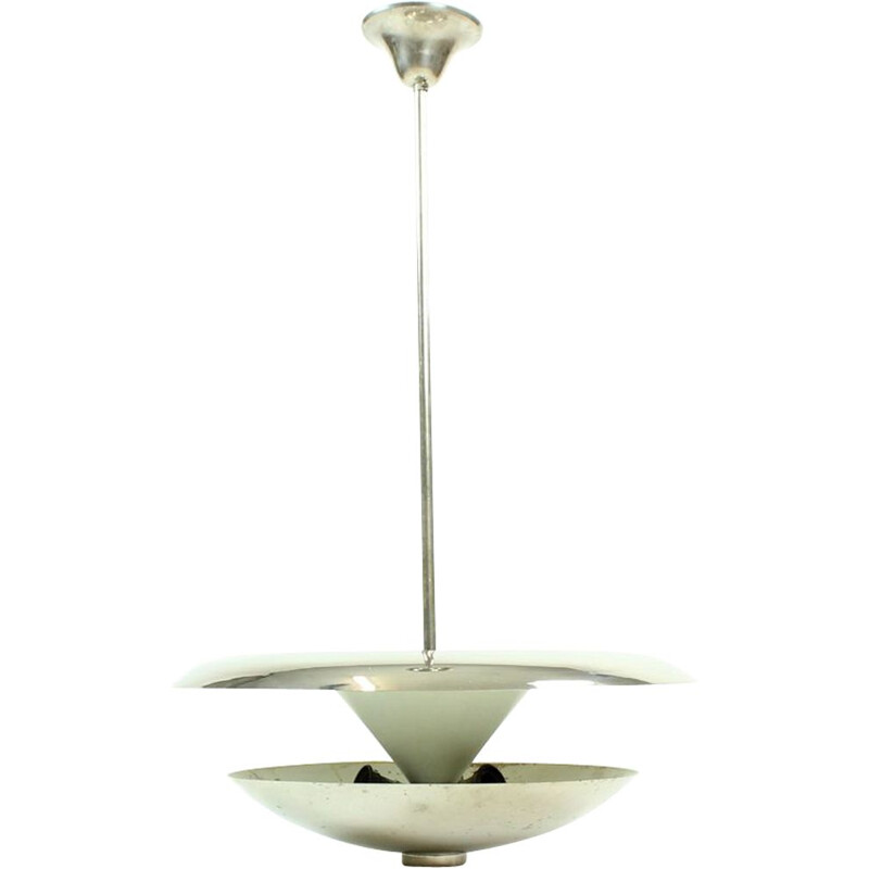 Vintage Czech ceiling light in chrome by Franta Anyz