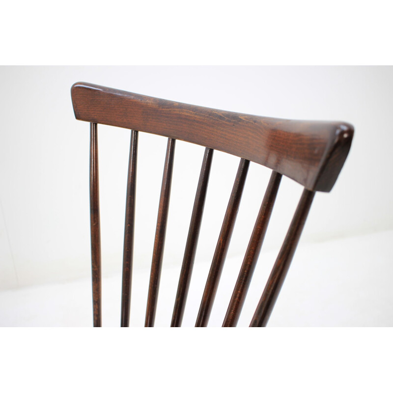 Juego de 5 sillas de comedor vintage de madera "font-size:0.98em", 1960