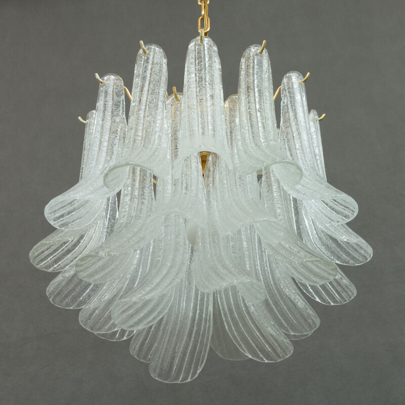 Vintage transparent chandelier by Mazzega