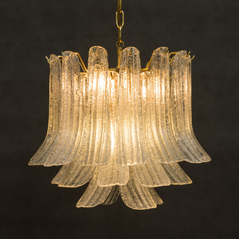 Vintage transparent chandelier by Mazzega