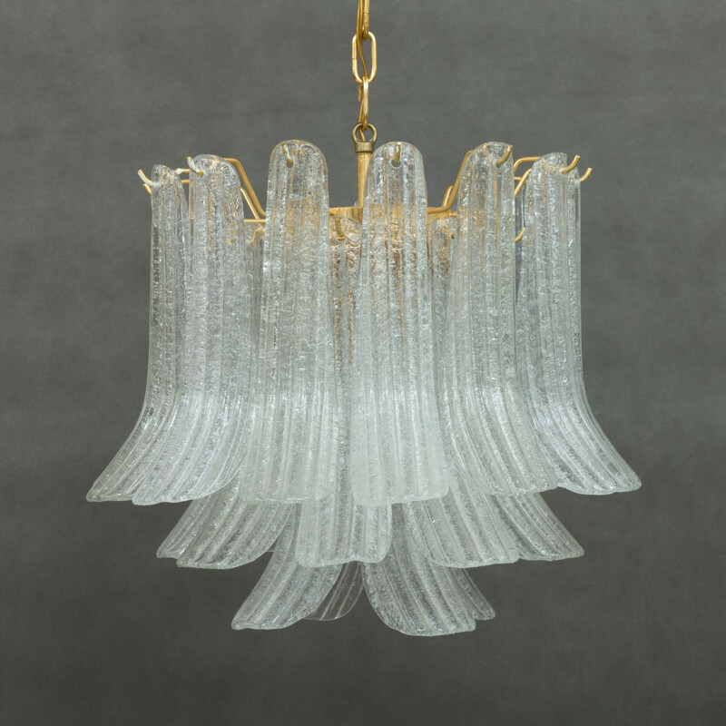 Vintage transparent chandelier by Mazzega