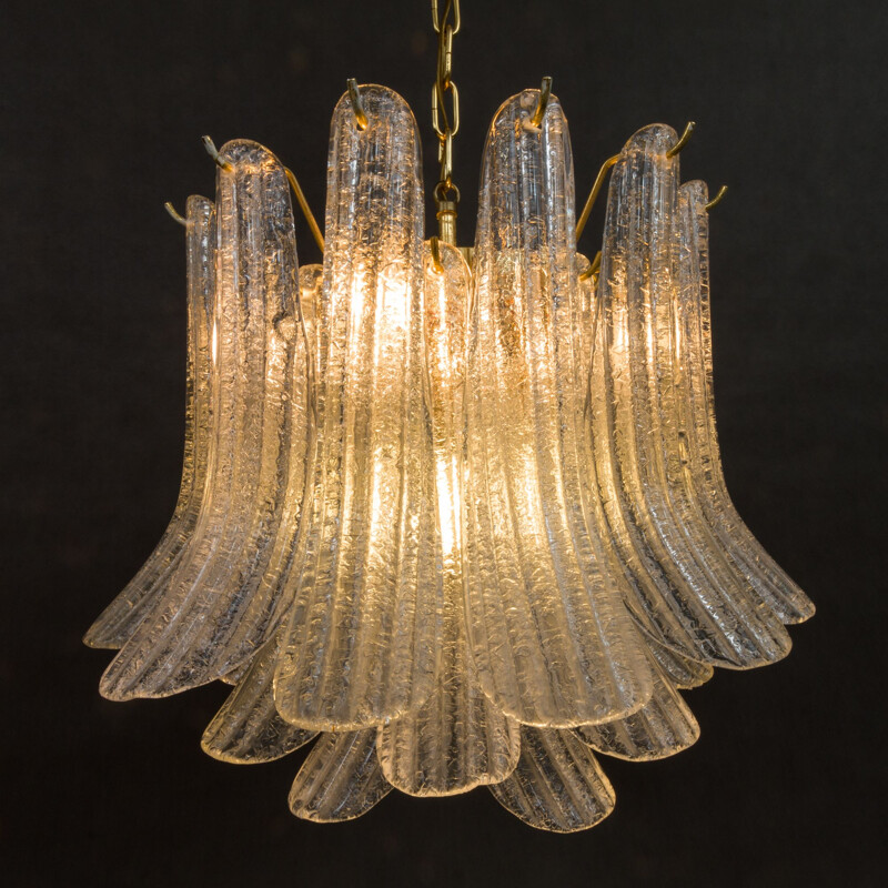 Vintage transparent chandelier by Mazzega
