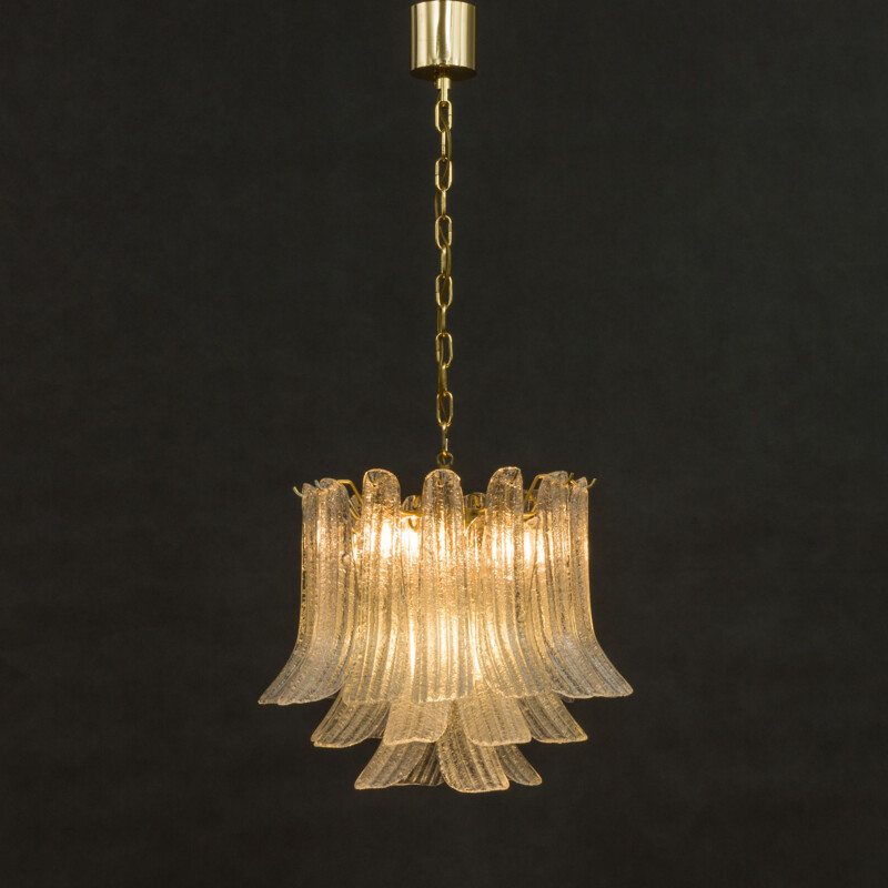 Vintage transparent chandelier by Mazzega