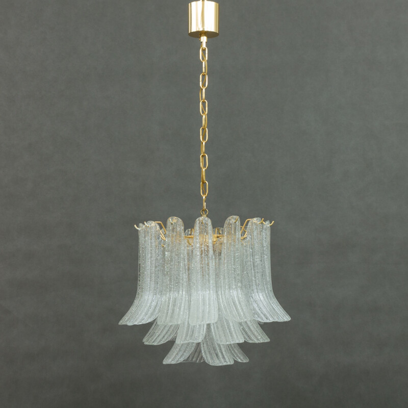 Vintage transparent chandelier by Mazzega