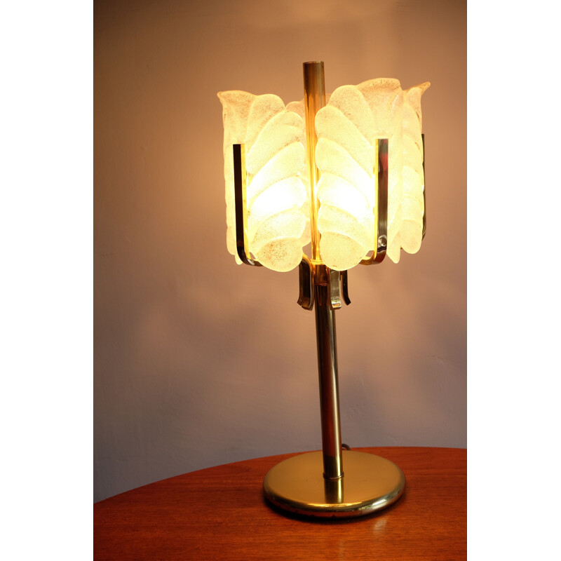 Lampe vintage en laiton par Carl Fagerlund pour Orrefors