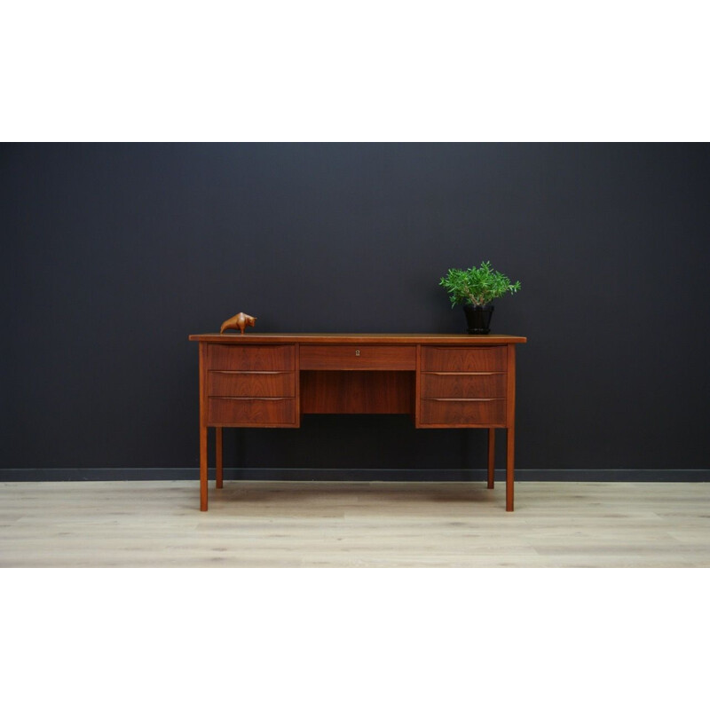 Vintage Scandinavian writing desk in teak