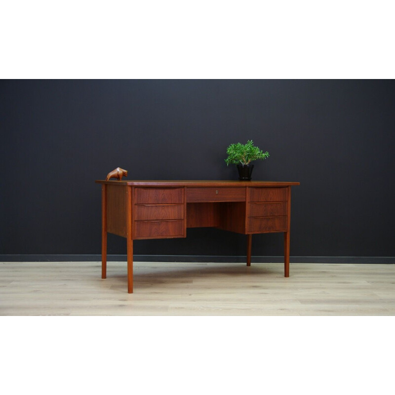 Vintage Scandinavian writing desk in teak