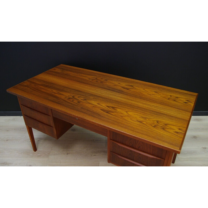 Vintage Scandinavian writing desk in teak