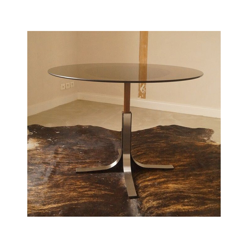 Vintage adjustable table in glass 1970s