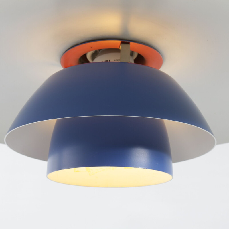 Vintage blue pendant lamp "PH43" by Poul Henningsen