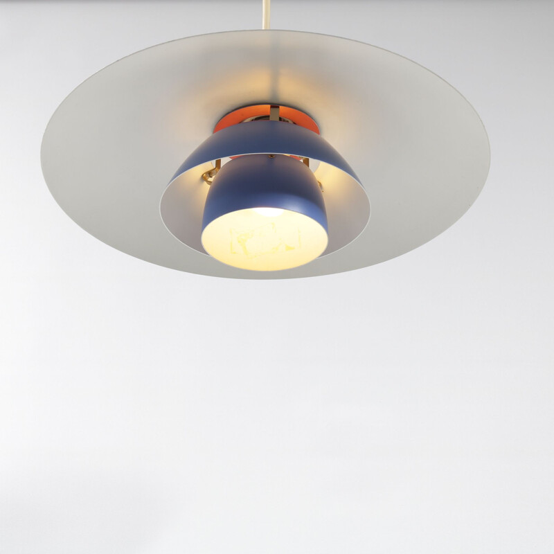 Suspension vintage bleu "PH43" par Poul Henningsen