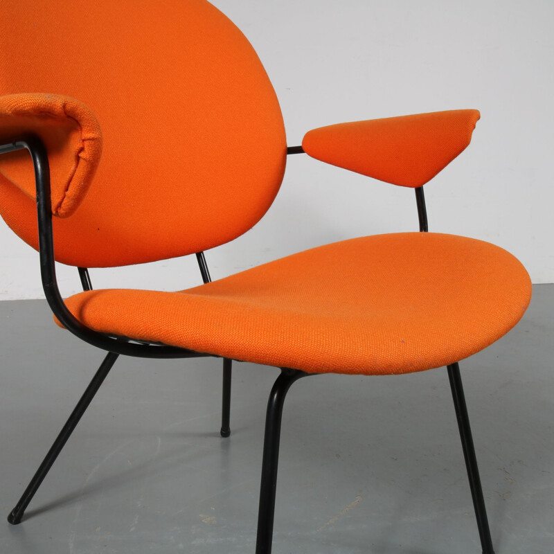 Vintage orange chair by Willem Hendrik GISPEN