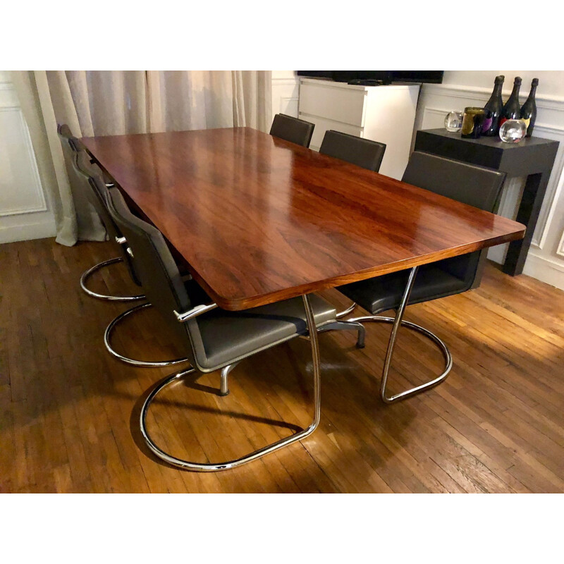 Table vintage en acajou par Eames pour Herman Miller