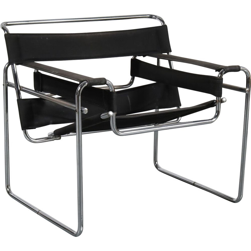 Vintage Italian armchair "Wassily" by Marcel Breuer