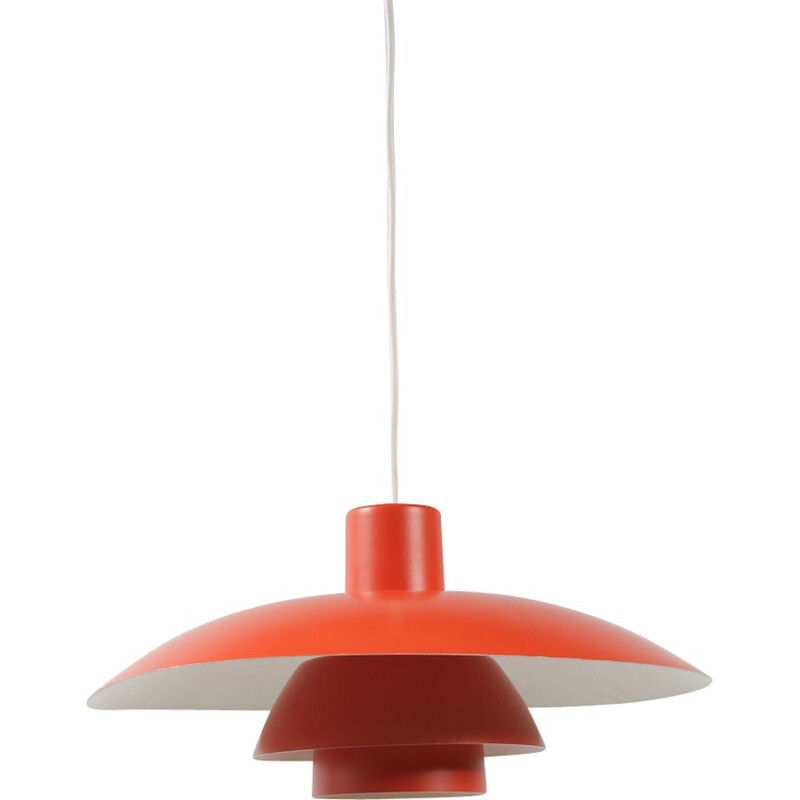 Vintage orange pendant lamp "PH43" by Poul Henningsen