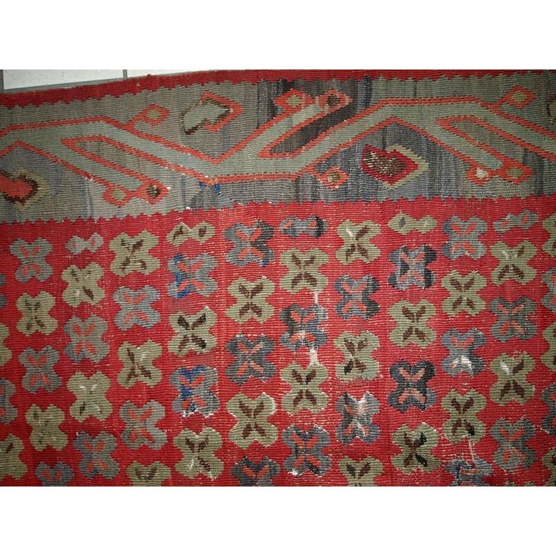 Turkish red carpet in wool