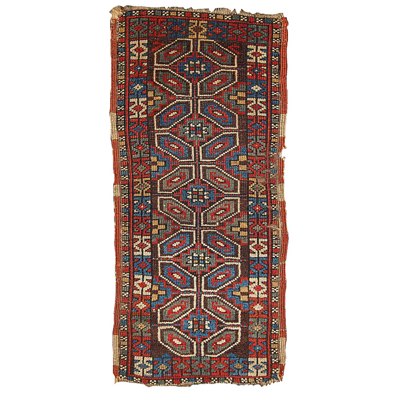 Red antique rug in wool