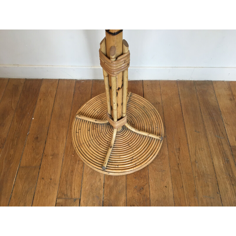 Vintage coat rack in rattan