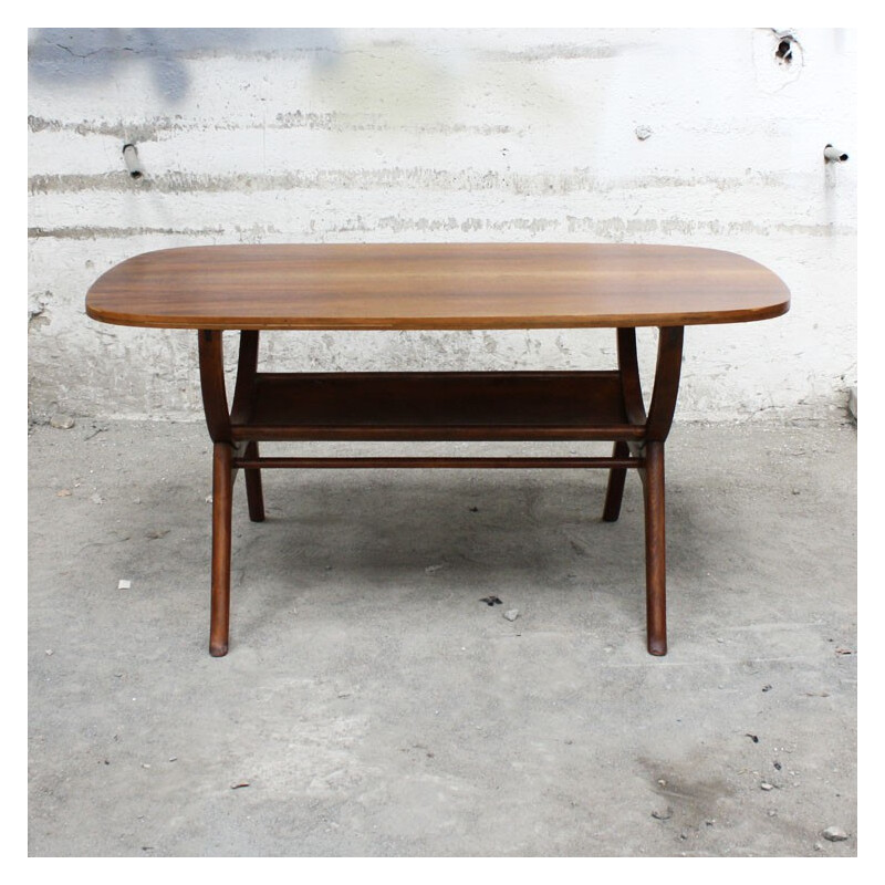 Vintage coffee table in walnut - 1960s