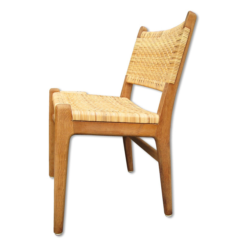 Set of 4 chairs in oak and cane, Hans J. WEGNER - 1956