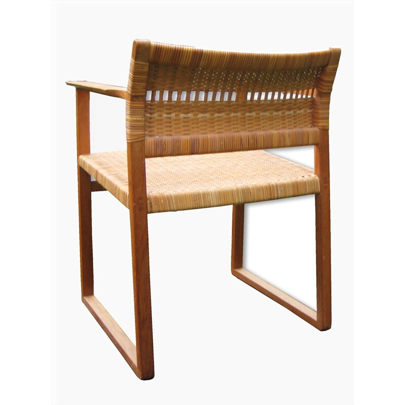 Armchair in oak and cane, Borge MOGENSEN - 1957