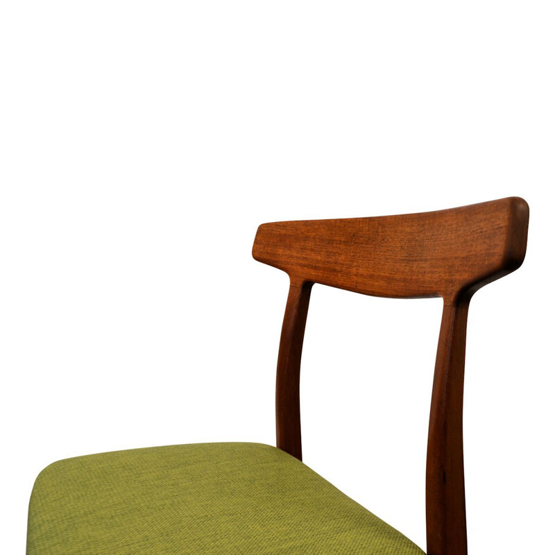 Set of 5 vintage dining chairs in teak by Henning Kjaernulf