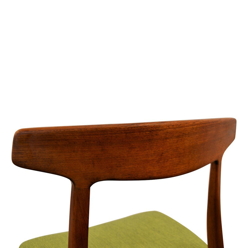 Set of 5 vintage dining chairs in teak by Henning Kjaernulf