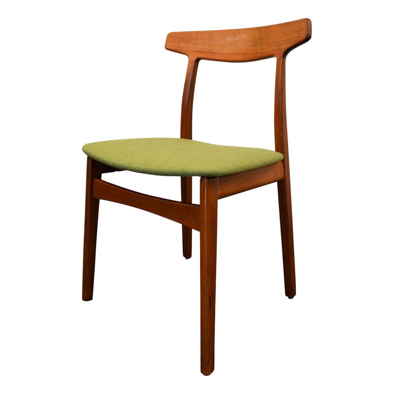 Set of 5 vintage dining chairs in teak by Henning Kjaernulf