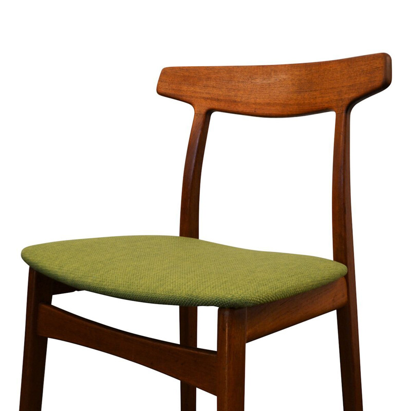 Set of 5 vintage dining chairs in teak by Henning Kjaernulf