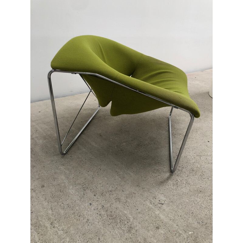 Vintage green armchair "Cubique" by Olivier Mourgue