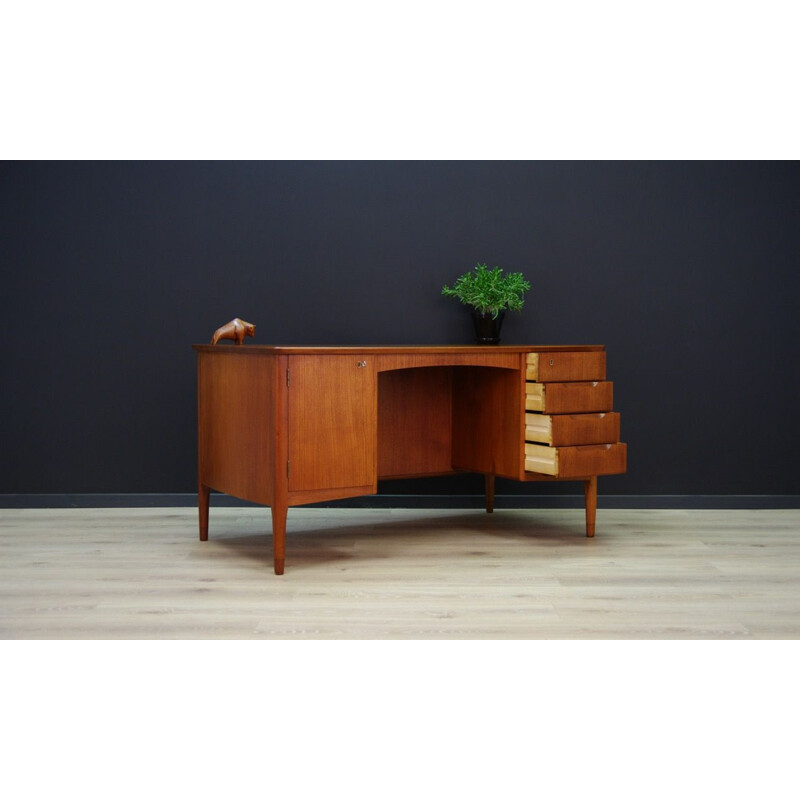 Vintage Danish writing desk in teak