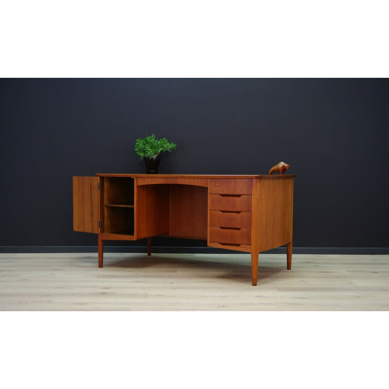 Vintage Danish writing desk in teak