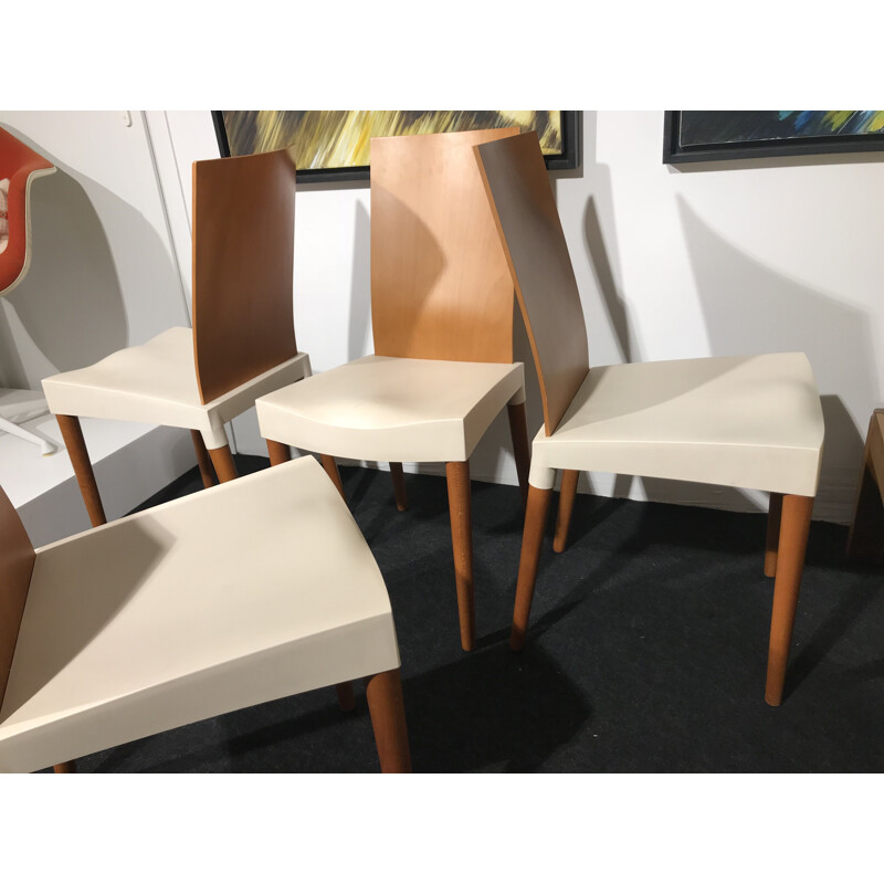 Set of 4 vintage chairs "Miss Trip" by P. Starck for Kartell